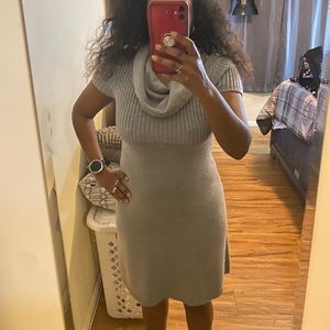 Grey sweater dress